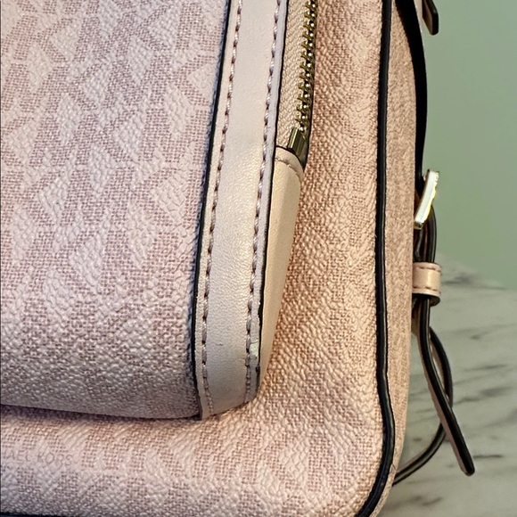 Michael Kors Jaycee Large Blush Logo Backpack Denim Transfer - Picture 4 of 16